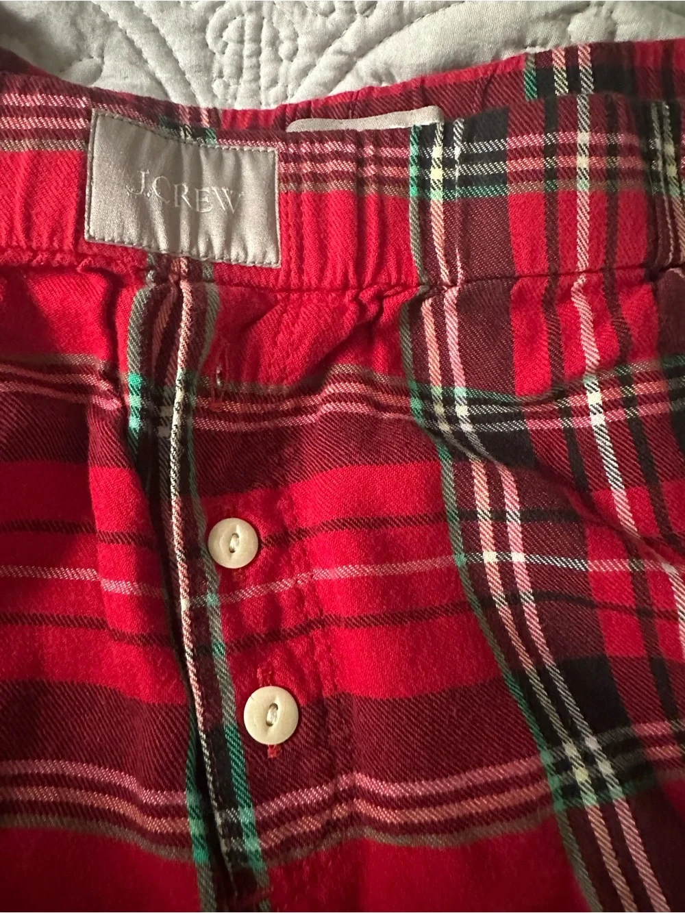 J. Crew Red Plaid Kids Pajama Pants